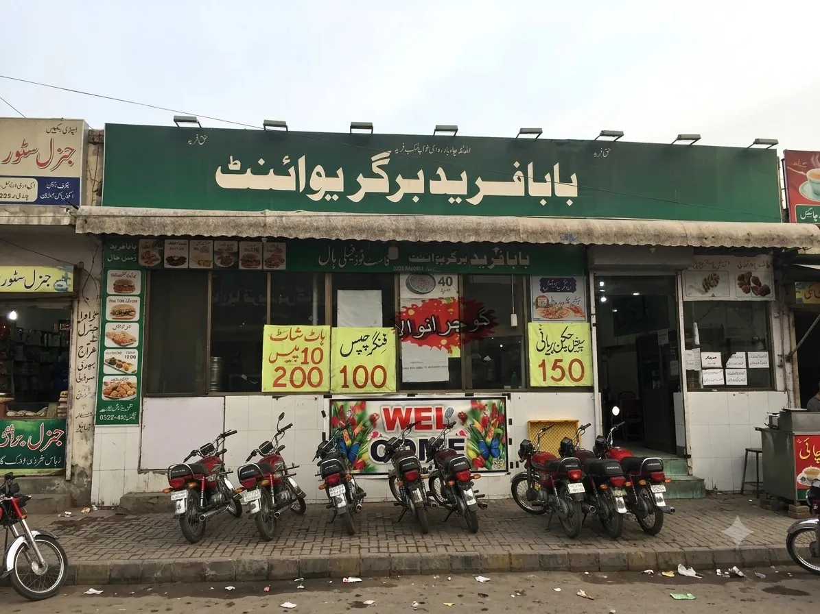Baba Fareed Burger Point Gujranwala
